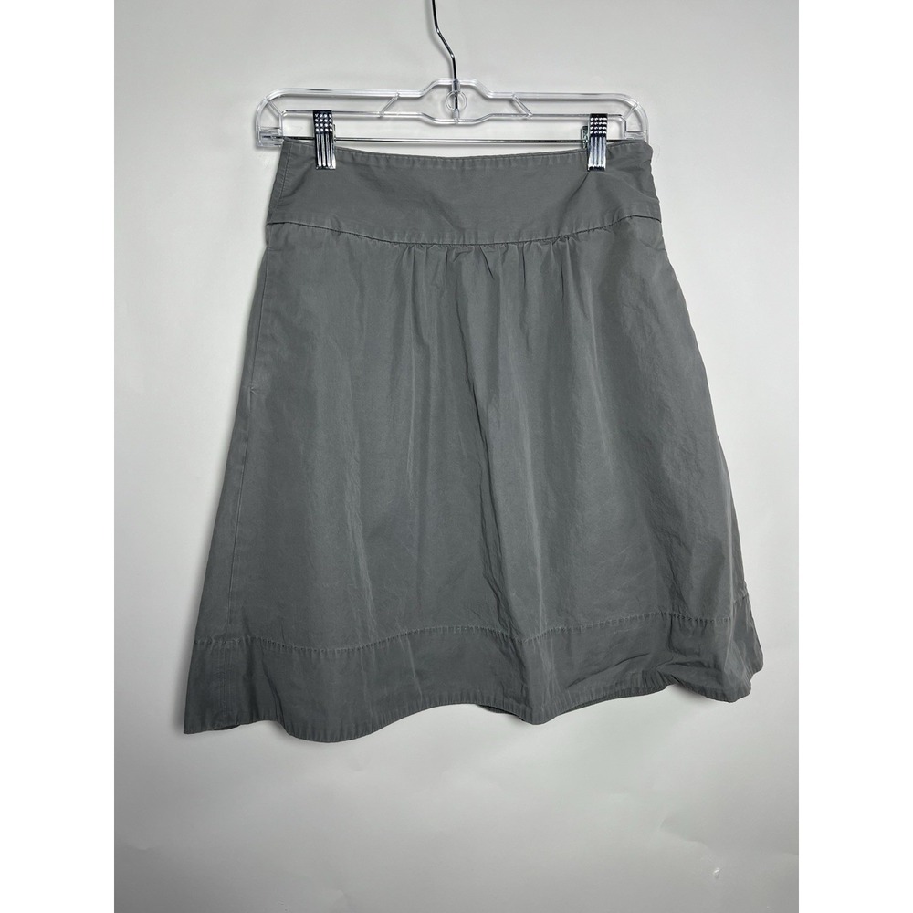 J Crew Womens Grey A-Line‎ Skirt Size 4 Mini Short Flare Cotton Casual Cute